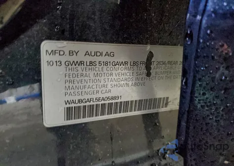 2014 Audi S4 Premium Plus from USA, damaged, VIN WAUBGAFL5EA058891